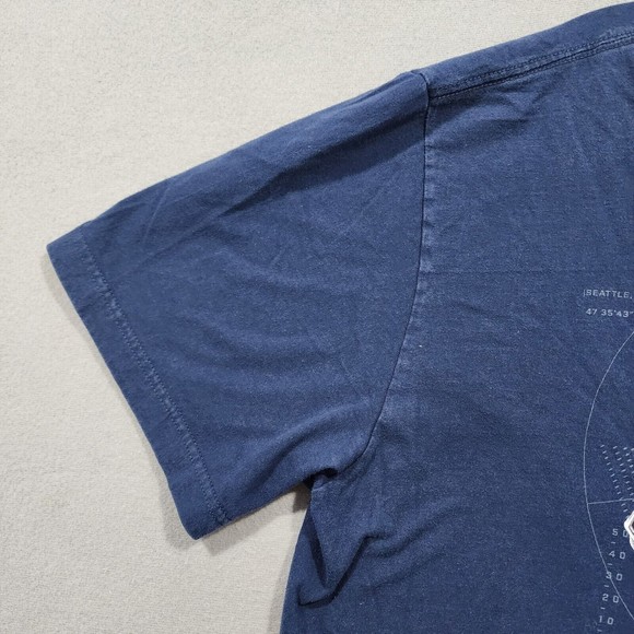 Nike TShirt Mens 2XL Blue Solid Seattle Seahawks 100% Cotton Short Sleeve Coupe - Picture 5 of 16